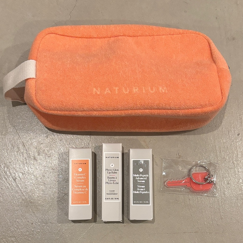 Sale! New Naturium Bundle: bag, lip balm, peptide serum, vit c serum & keychain